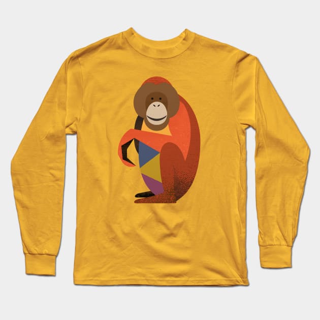 Orang Utan Long Sleeve T-Shirt by theprintedsparrow